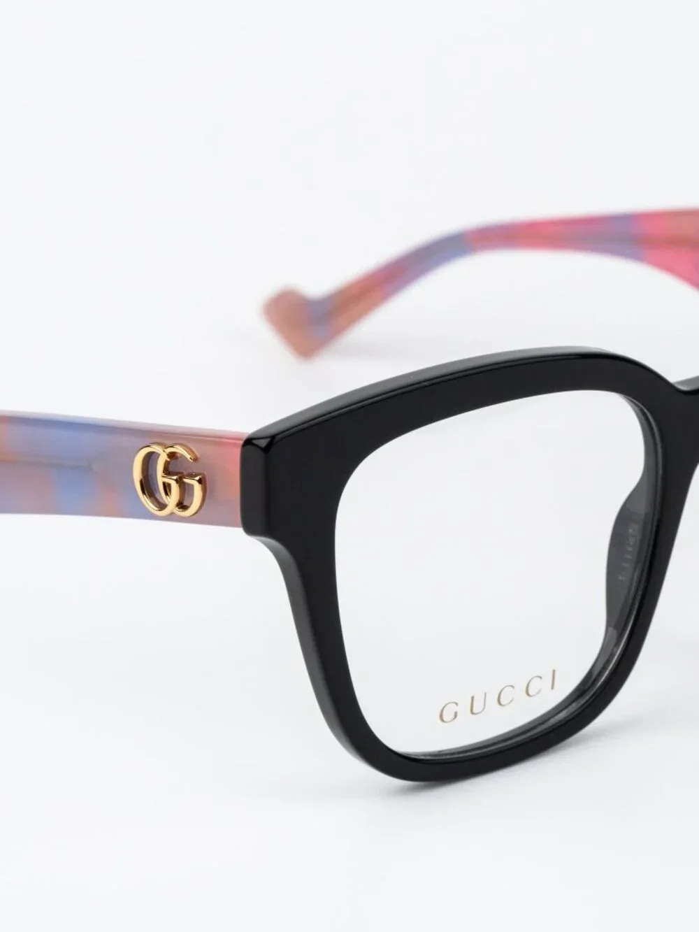 Gucci Women Eyeglasses Black Pink Havana Square GG0958O 016 NEW AUTHENTIC